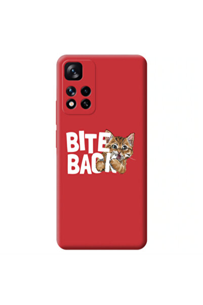 Other Xiaomi Redmi Note 11 Pro 5G bitte back cat Red Colored Silicone TPU Θήκη