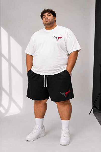 ZAVIXO Men's Oversize Large Size Shorts Set 100% Cotton Comfortable Fit 2-Pie...