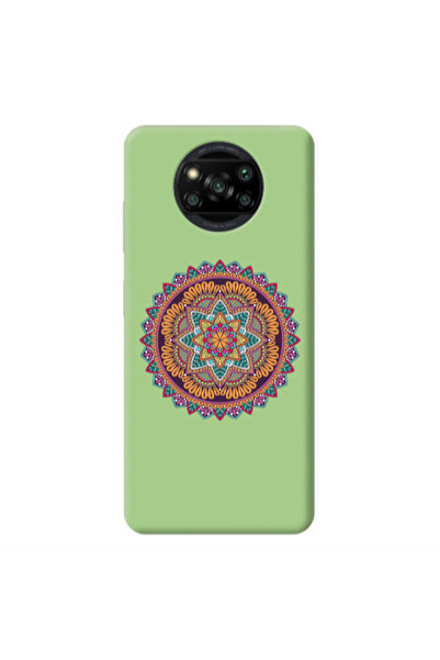 Other Xiaomi Poco X3 /X3 Pro Mandala D102 Light Green Colored Silicone TPU Θήκη