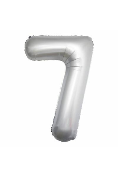 OEM Balon număr din folie, 102cm, Alb satinat