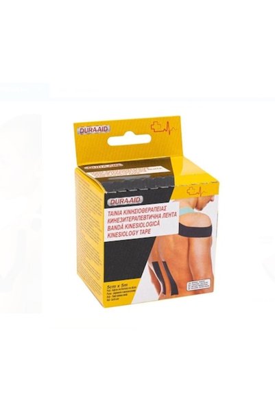 OEM Bandă kinesiologică neagră 5cmx5m