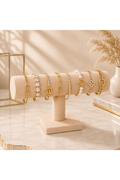 YILDIZ Jewelry Stand Bracelet Watch Clasp Display Stand Red t Bar Jewelry Org...