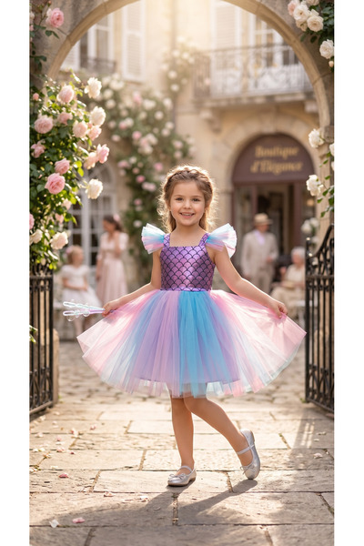 KT PERA BABY Colorful Mermaid Short Dress Evening Dresses