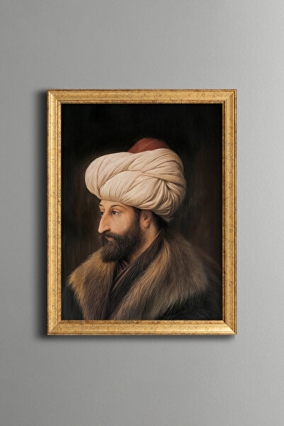 epiqart صورة السلطان محمد الفاتح - لوحة منقوشة عتيقة الطراز - نموذج رفيع