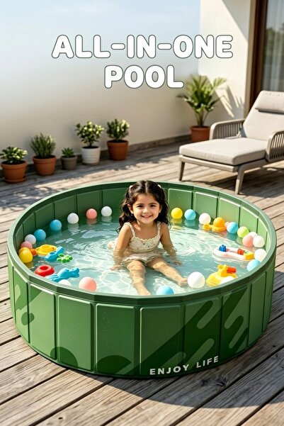 Generic 1pc Pvc Foldable Portable Pool Ball Pit Sandpit Pet Bath Indoor Outdo...