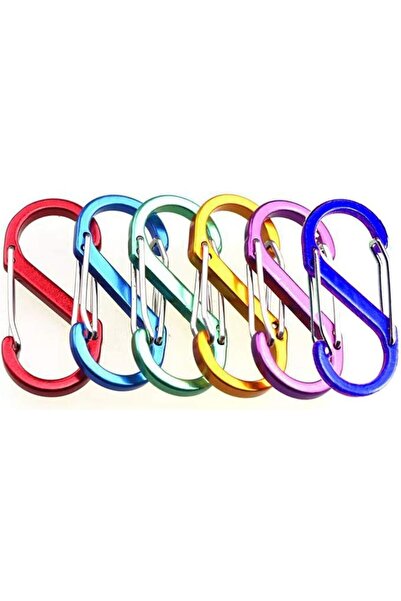 Arabest مجموعة من 6 مشابك كارابينر صغيرة على شكل حرف S، مشبك سلكي متين من الأ...