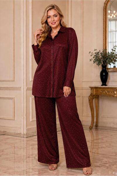 Alvina Stone-Detail Pants Suit 20754