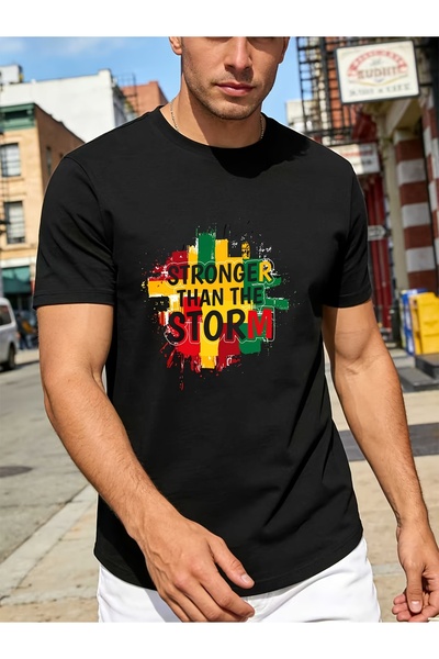 LİNA06 180G 'Stronger Than The Storm' T-Shirt - Perfect Gift Family Friends, ...