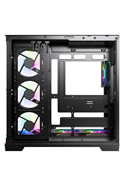 GAME IN GAME Hexa Siyah 7x12cm Argb Fanlı ATX Gaming Akvaryum Kasa