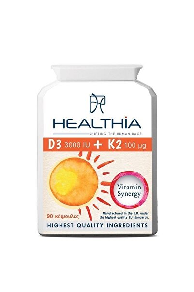 Healthia D3 3000iu Κ2 100mcg 90caps