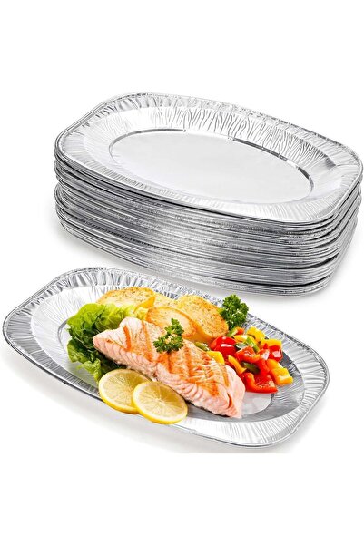 Arabest 30 Pack Large Aluminium Foil Trays, Thickened Aluminum Foil, Disposab...