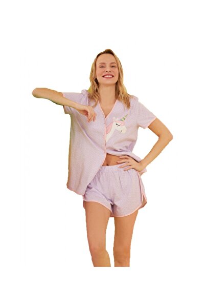 NBB LINGERIE Γυναικείες Καλοκαιρινές Πυτζάμες Λιλά 67822, Μέγεθος Μ
