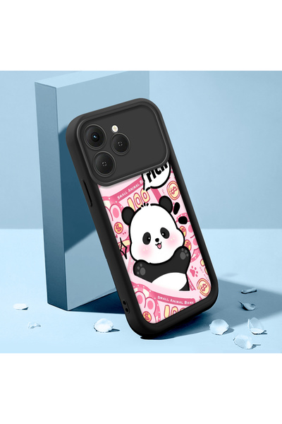 Hontinga Tecno Spark 40 Compatible Black Panda Pattern Camera Protective Case...