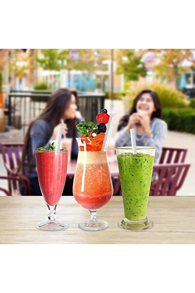 OKA 100Pcs Disposable Clear Drinking Straws, Flexible and Practical Plastic S...