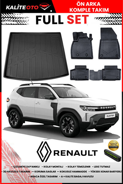 ko kaliteoto Renault Duster Mild Hibrit 2026 Model 3D Bagaj Havuzu Ve Paspas ...