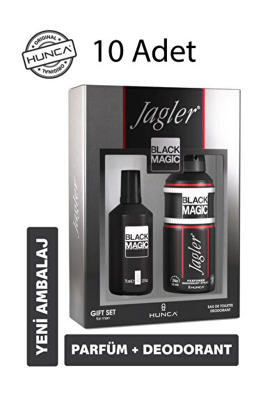 Jagler Black Magic Erkek Parfüm Seti ( Parfüm Edt 75 ml Deodorant 150 ml ) 10...