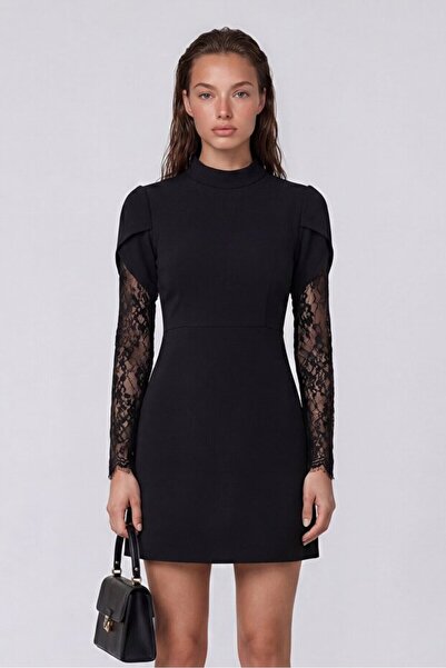 Noi Belis Mini Size Lace Detailed Woven Dress Ss26El0047