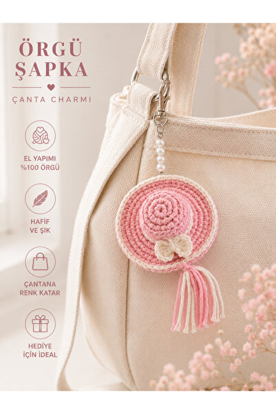 Liora De Mar Handmade Knitted Hat Bag Charm – Amigurumi Bag Ornament Keychain...