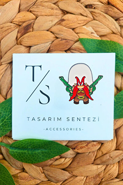 Tasarım Sentezi Rozet Metal Broş Yosemite Sam Kovboy Kufurbaz Haydo Kararkter...