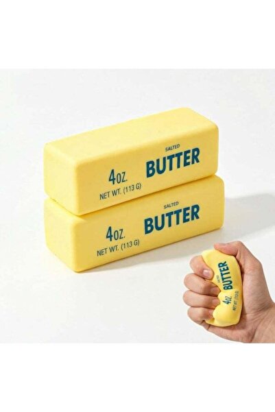 ZeeSquare 2 PCS Squishy Butter Stick Slow Rise Soft PU Stress Reliever, Squee...