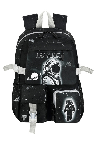 Waddell Set of 3 Space Astronaut Kawaii Boys' Elementary School Backpack, Lunch Bag, and Pencil Case