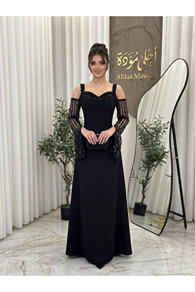 Ahlaa mawda فستان سهره اسود راقي