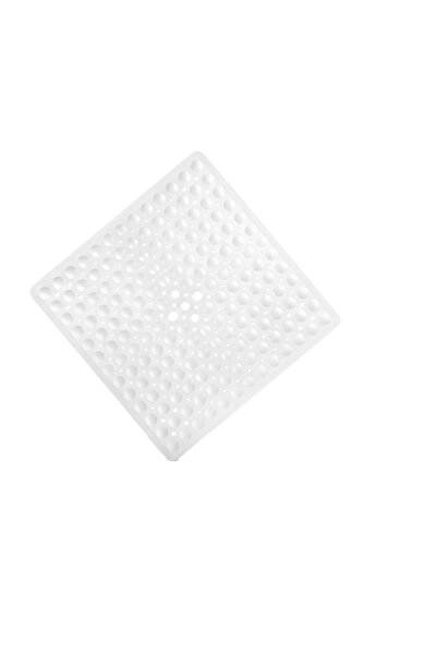 Clamak Covoras antiaderent pentru cabina de dus Clamak, 53 x 53 cm, PVC, alb