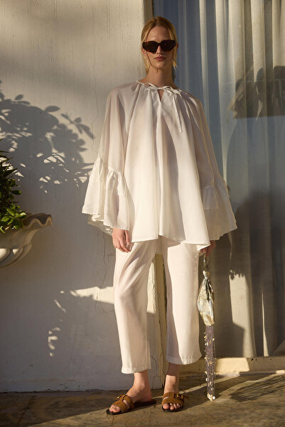 Touché Privé Oversize Tunic and Pants Set with Volan Sleeves