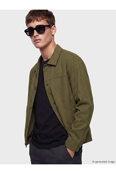 LC Waikiki Peak New Season Loose Fit Shirt Collar Men's Jacket