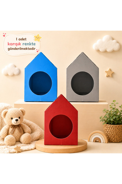 HAYHAYPETSHOP Plastik Kedi Evi Kulübesi Dayanıklı Kapalı Kedi Yuvası Kedi Evi...