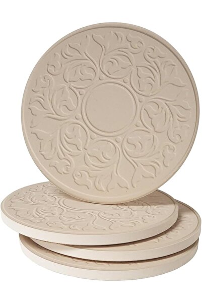 The Bros Absorbent Stone Coasters, “Victorian Lace Set of 4