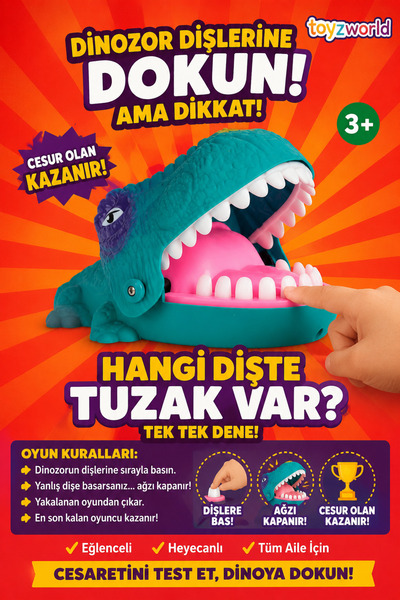 Seysa ÇILGIN DİNAZOR DİŞ OYUNU , PARMAK ISIRMA DİŞ KAPMA OYUNU , DİŞÇİ DİŞ HEKİMİ EĞLENCELİ KUTU OYUNU