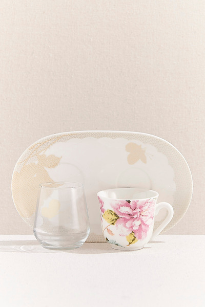 Paşabahçe Spring Porcelain Cup and Mug, Cup, 1 Piece