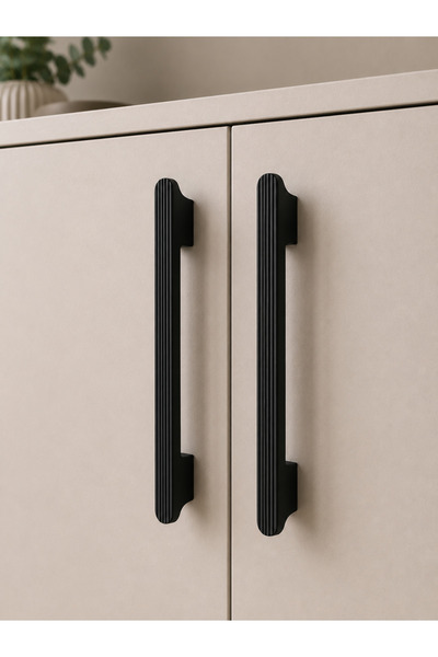Üsküp Yapı & Mimarlık Som Black Drawer Kitchen Cabinet Handle Handle Luxury P...