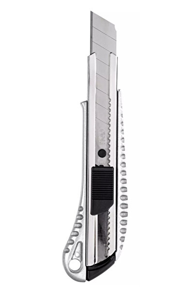 Deli μεταλλικό κοπίδι με ασφάλεια DL4255, 18mm, ασημί
