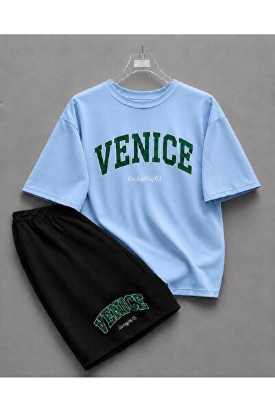 zeag Unisex Venice Printed Shorts and T-Shirt Set