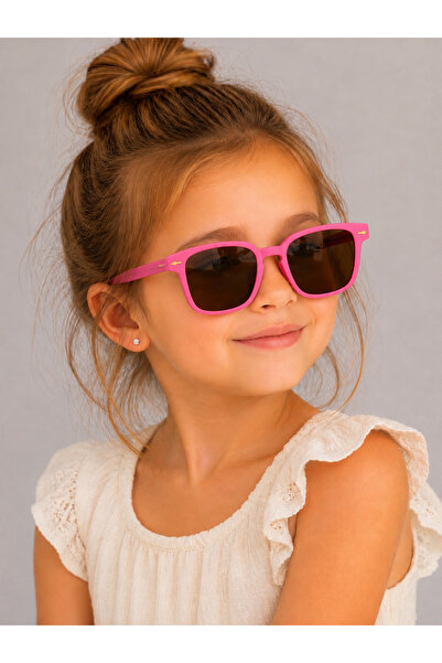 Generic Brand Uv400 Protection Matte Fuchsia Pink Girls' Sunglasses Round Mod...