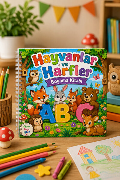Z&R CRAFT Animals and Letters Coloring Book / Learning the Letters