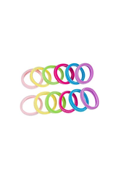 OEM Set 12 buc elastice de păr pentru fete frotte, multicolore, coafuri vesele