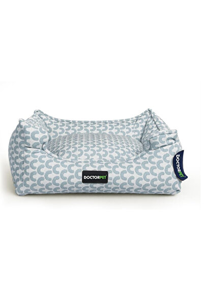 Doctor Pet Block Rectangle Pet Bed Medium - Blue - Premium Waterproof Bed wit...