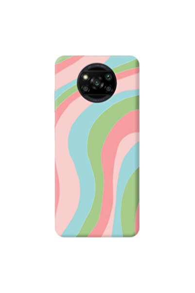 Other Xiaomi Poco X3 /X3 Pro Colored lines Light Green Colored Silicone TPU Θήκη