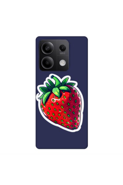 Other Xiaomi Redmi Note 13 5G strawberry Dark blue Colored Silicone TPU Θήκη