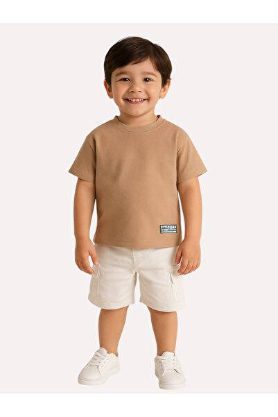 Victor and Jane By Styli Boys Jacquard Knit Round Neck T-Shirt