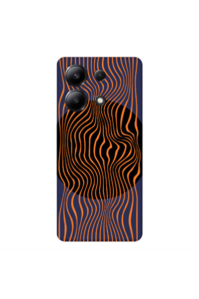 Other Xiaomi Redmi Note 13 4G Trapezoidal lines Dark blue Colored Silicone TP...