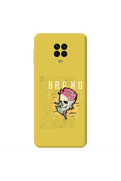 Other Xiaomi Redmi Note 9 Pro Skull Roses Yellow Colored Silicone TPU Θήκη