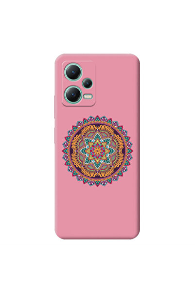 Other Xiaomi Redmi Note 12 Pro 5G Mandala D102 Pink Colored Silicone TPU Θήκη