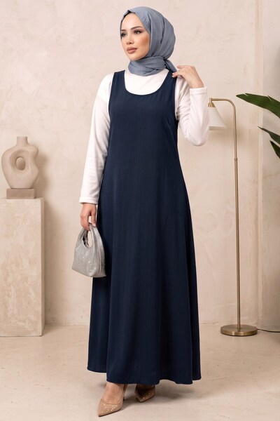 hadiora Modal Jile Dress and Undergarment Set Modern Cut Double Hijab Set