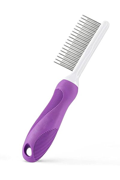 Arabest Pet Row Comb, Detangling Pet Comb, Rubberized Non-Slip Grips and Ergo...