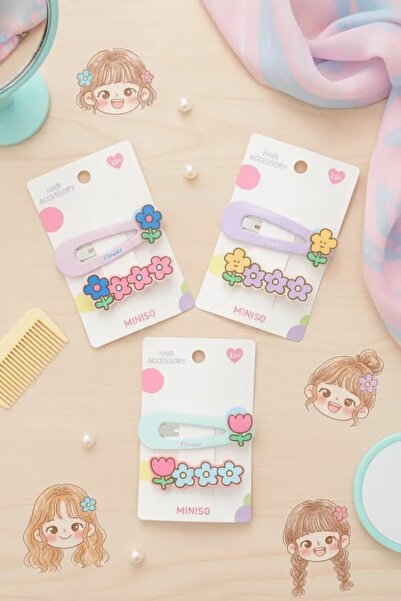 Miniso Lisanslı Eğlence Serisi Saç Tokası 2’li Set – Renkli 11 Cm
