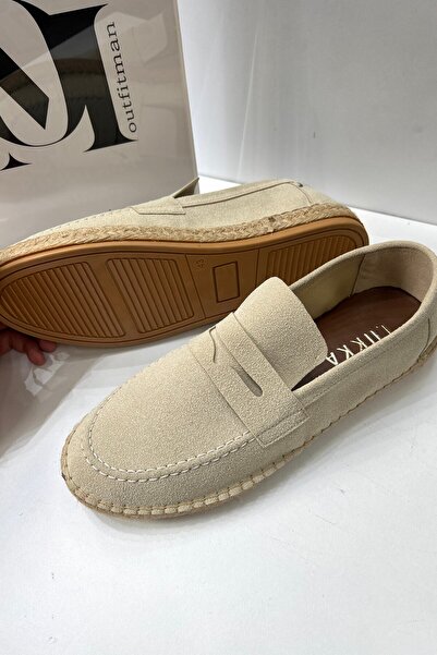 OUTFİT MAN Klasik Espadril Ayakkabı Bej